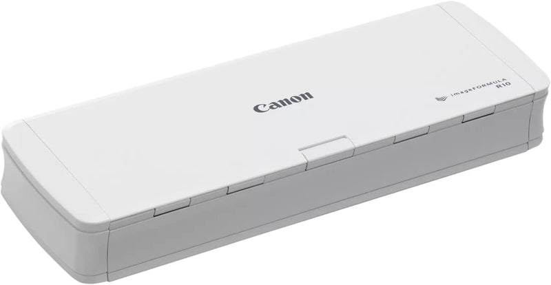 Canon R10 imageFORMULA Scanner Dokumentenscanner Mobil (Duplex Einzug, 600 DPI, eingebaute Plug und