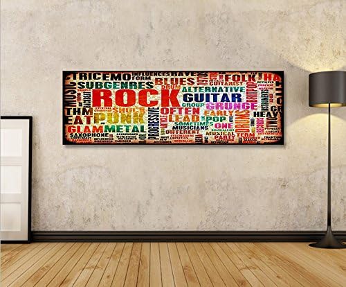 islandburner Bild Bilder auf Leinwand Words Of Music Panorama XXL Poster Leinwandbild Wandbild Dekoa