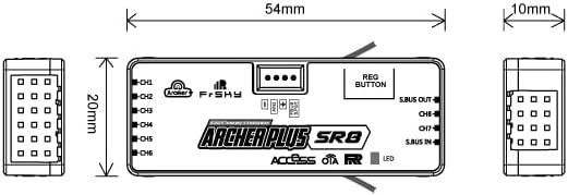 FrSky Archer Plus SR8 Empfänger 3-Achsen Gyro &amp; Beschleunigungsmesser Zugang &amp; D16 kompatibel Anti-R