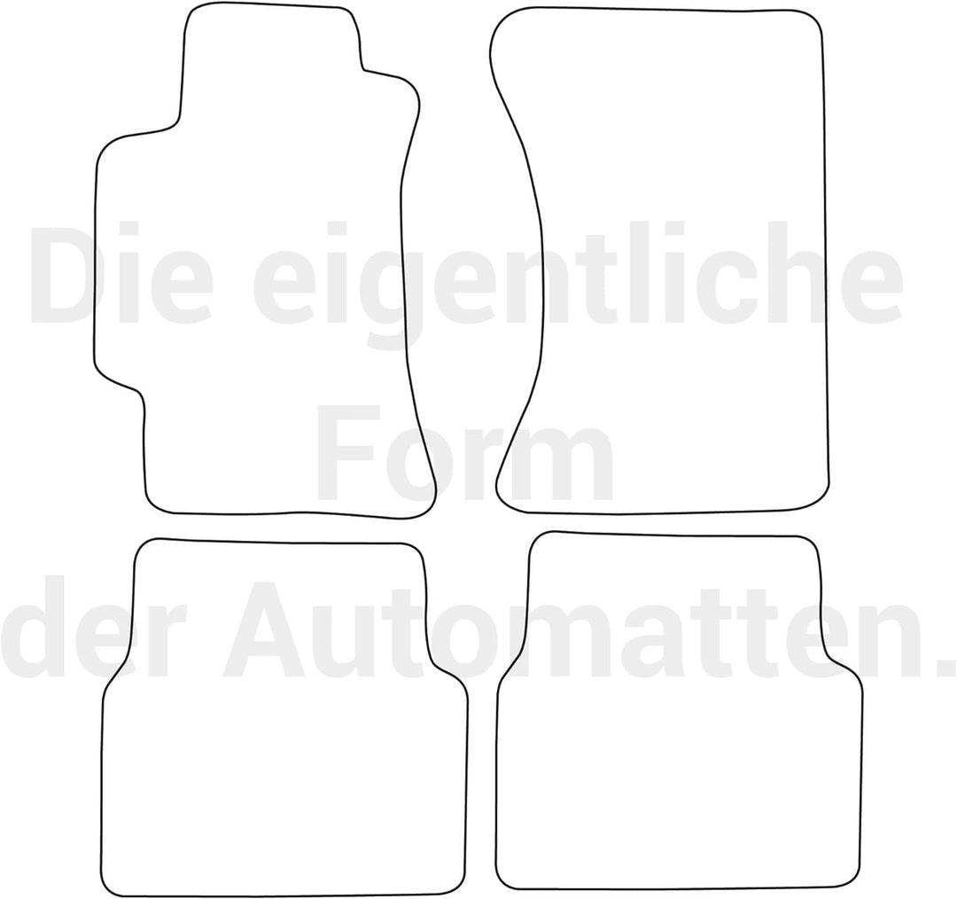 moto-MOLTICO Fussmatten Auto Velours Autoteppiche Schwarz Automatten Set 4-teilig passend für Subaru