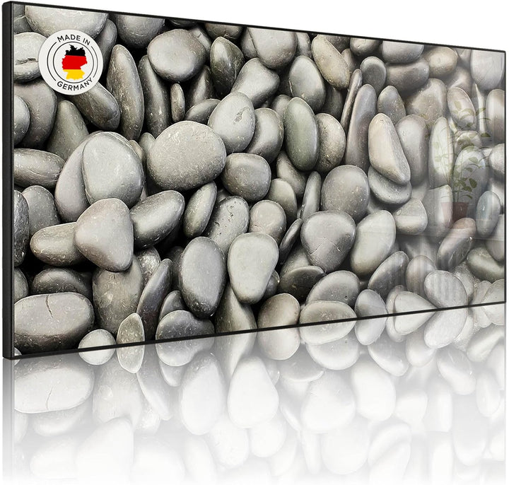 banjado Magnettafel schwarz 78 x 37cm / Magnetwand Metall/Magnetpinnwand als Memoboard/Pinnwand Magn
