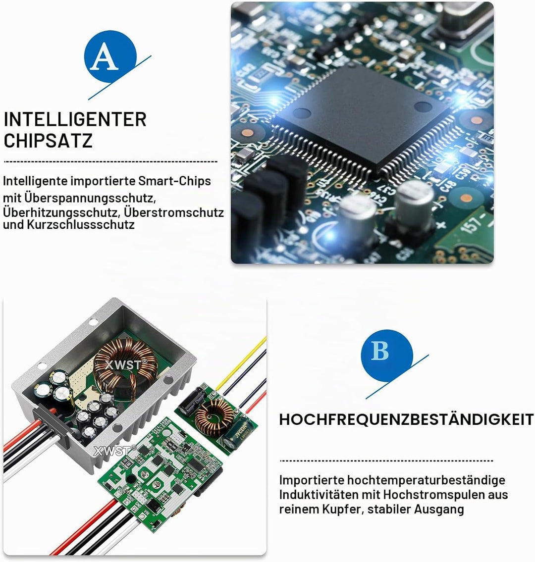 DC 12V auf 24V Spannungswandler 10A 240W Auto Netzteil Wandler Konverter Transformator Trafo Adapter