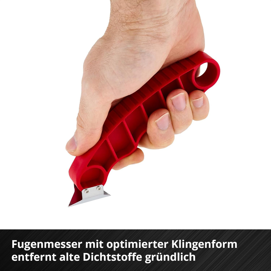 Einhell Kartuschenpressen-Set Basic, 12-tlg. (Kartuschenpresse, Fugenmesser aus Edelstahl, 5 Fugengl
