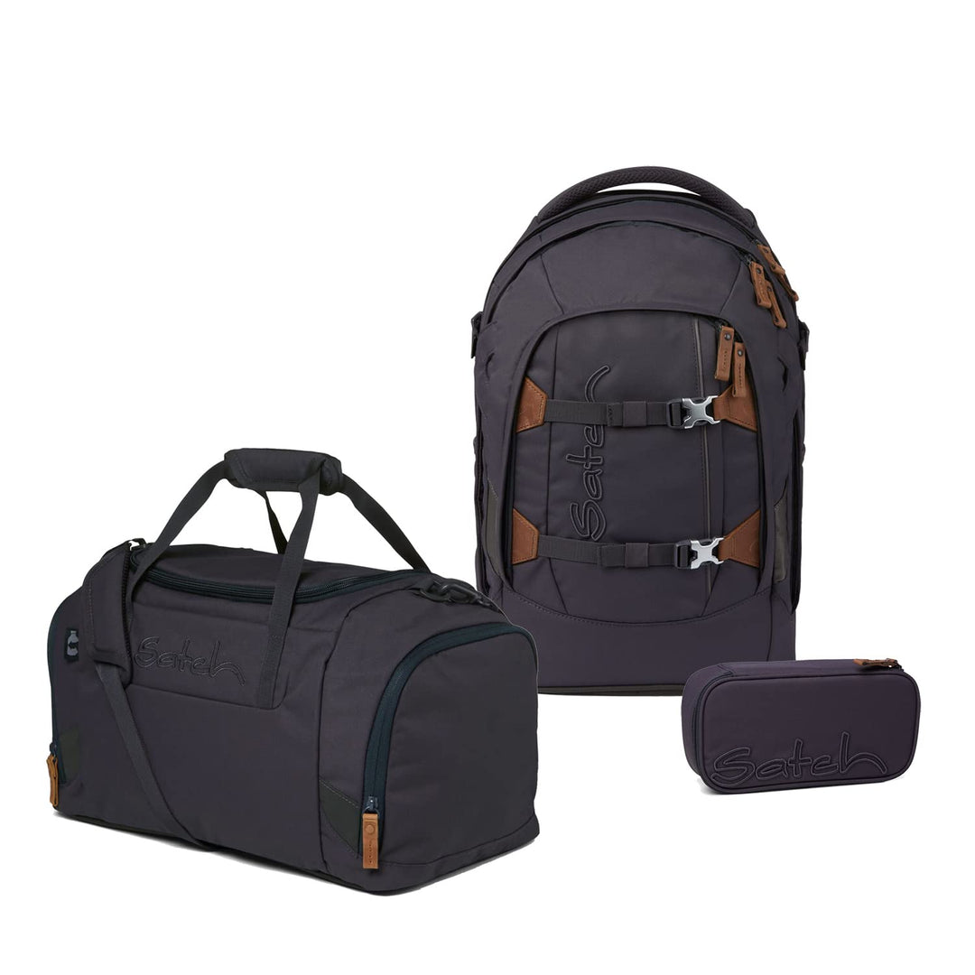 satch Pack Schulrucksack Set 3tlg. mit Sporttasche und Schlamperbox Nordic Grey Skandi Ed., Nordic G