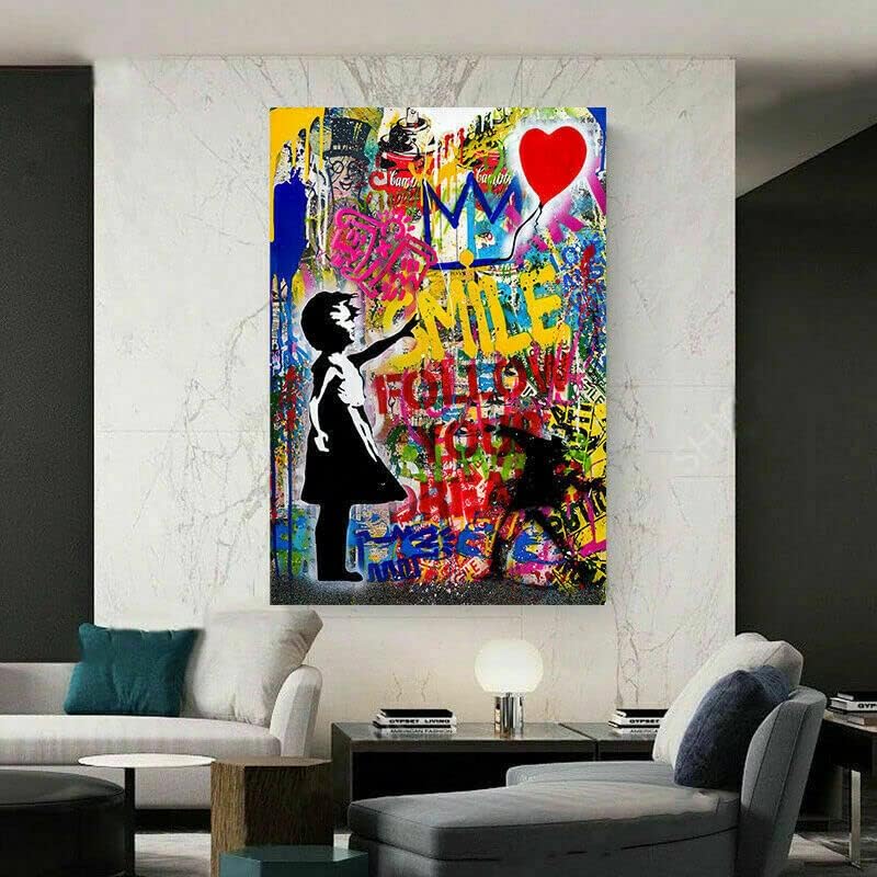 Magic Canvas Art - Bilder Pop Art Follow Your Dreams Leinwandbild 1- teilig Hochwertiger Kunstdruck