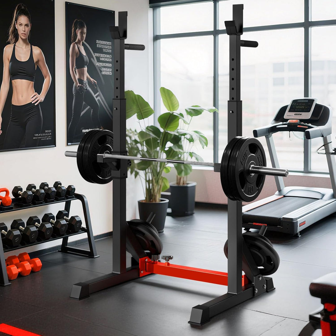 LIFERUN Squat Rack Hantelständer, Kniebeugenständer, verstellbare Langhantelablage höhenverstellbar,