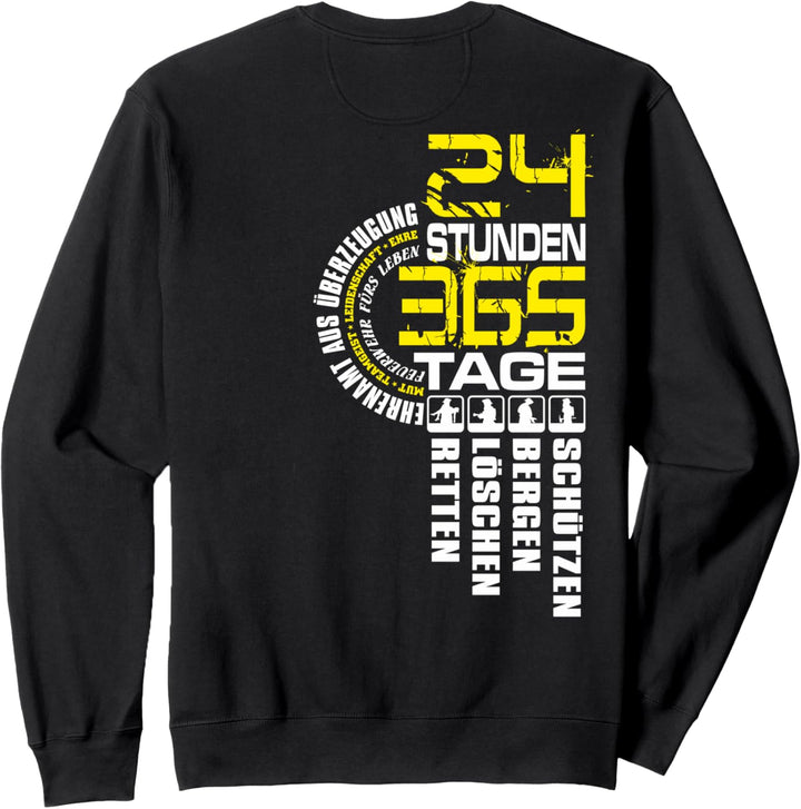 Feuerwehr Notruf 112 Rettungsdienst Firefighter Designmotiv Sweatshirt