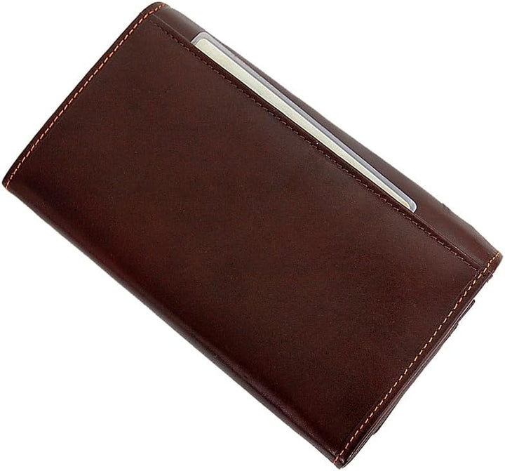GoBago Branco Elegante Damen Geldbörse Leder Portemonnaie Geldbeutel mit Bügelverschluss (Braun), Br