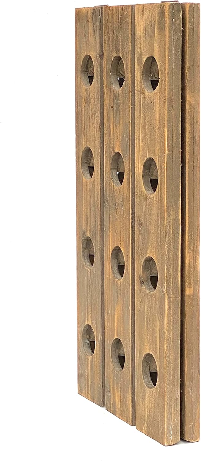 DanDiBo Rüttelbrett Weinregal Flaschenregal für 24 Flaschen aus Holz 96171 Natur Vintage dunkel