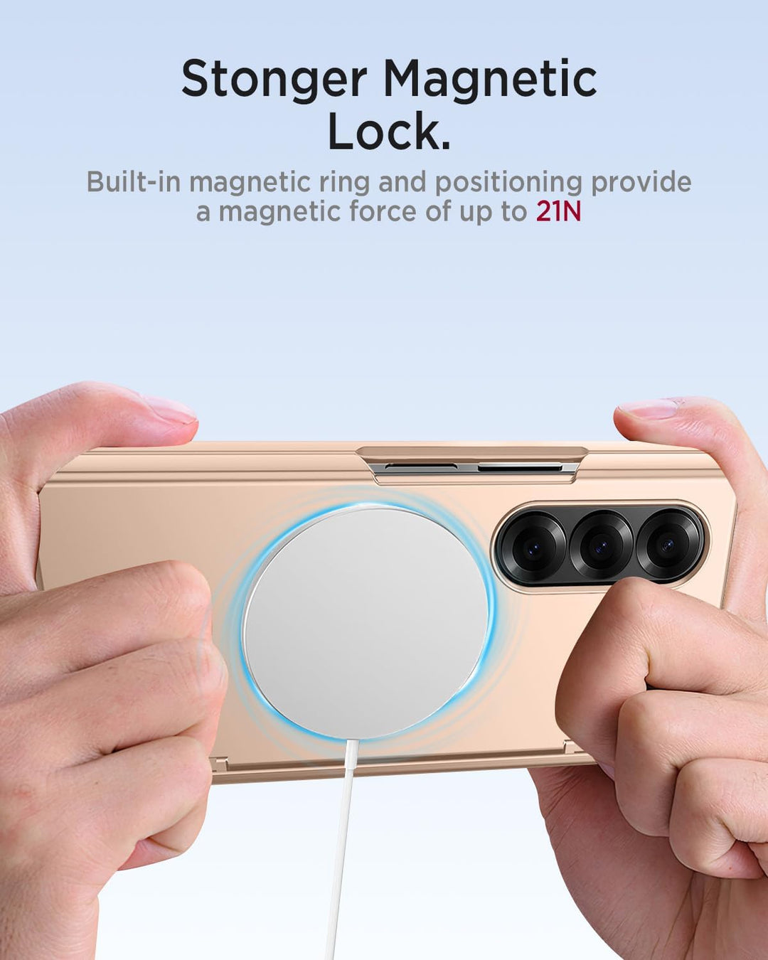 Miimall Magnetisch Hülle Kompatibel mit Samsung Galaxy Z Fold 6 Hülle mit S-Pen & Stifthalter, [Anti
