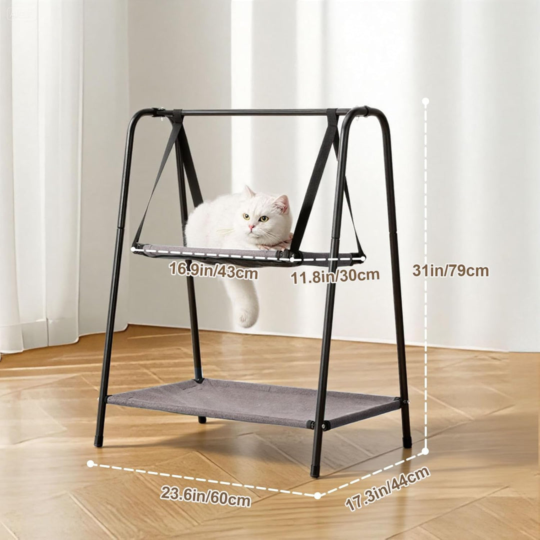 Etagen-Katzenschaukel Hängebett, Kätzchen-Hängematten mit Kissen, erhöhte Schaukeln für Katzen und K