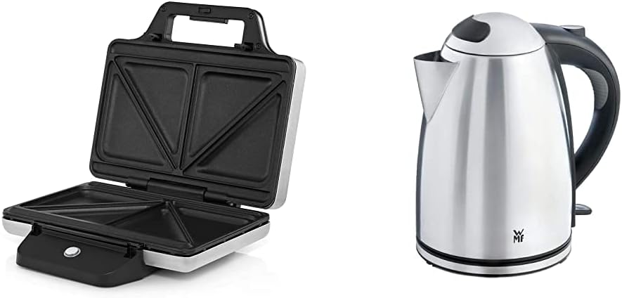 WMF Lono Sandwich Maker, Sandwichtoaster, für 2 Standard- oder XXL-Toasts & Stelio Wasserkocher Edel