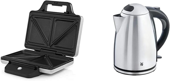 WMF Lono Sandwich Maker, Sandwichtoaster, für 2 Standard- oder XXL-Toasts & Stelio Wasserkocher Edel