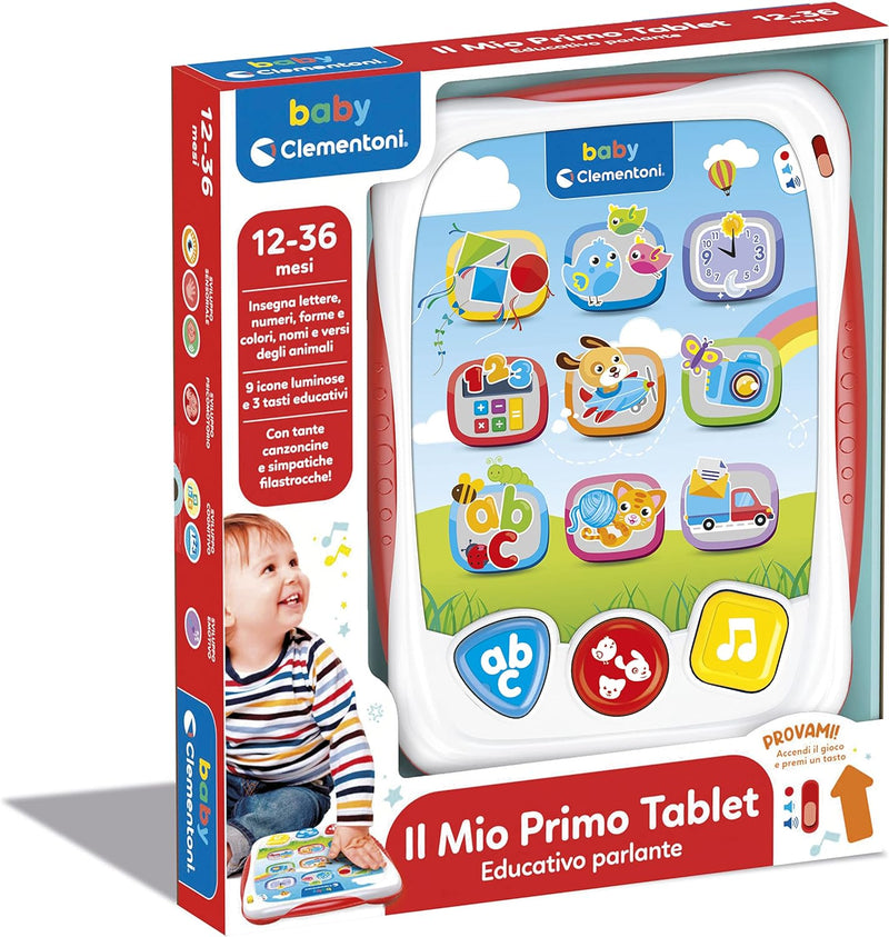 Clementoni -Mein Erster Pädagogischer Sprecher in Italienisch, Spiel Kind 1 Jahr Interaktiv, Tablet