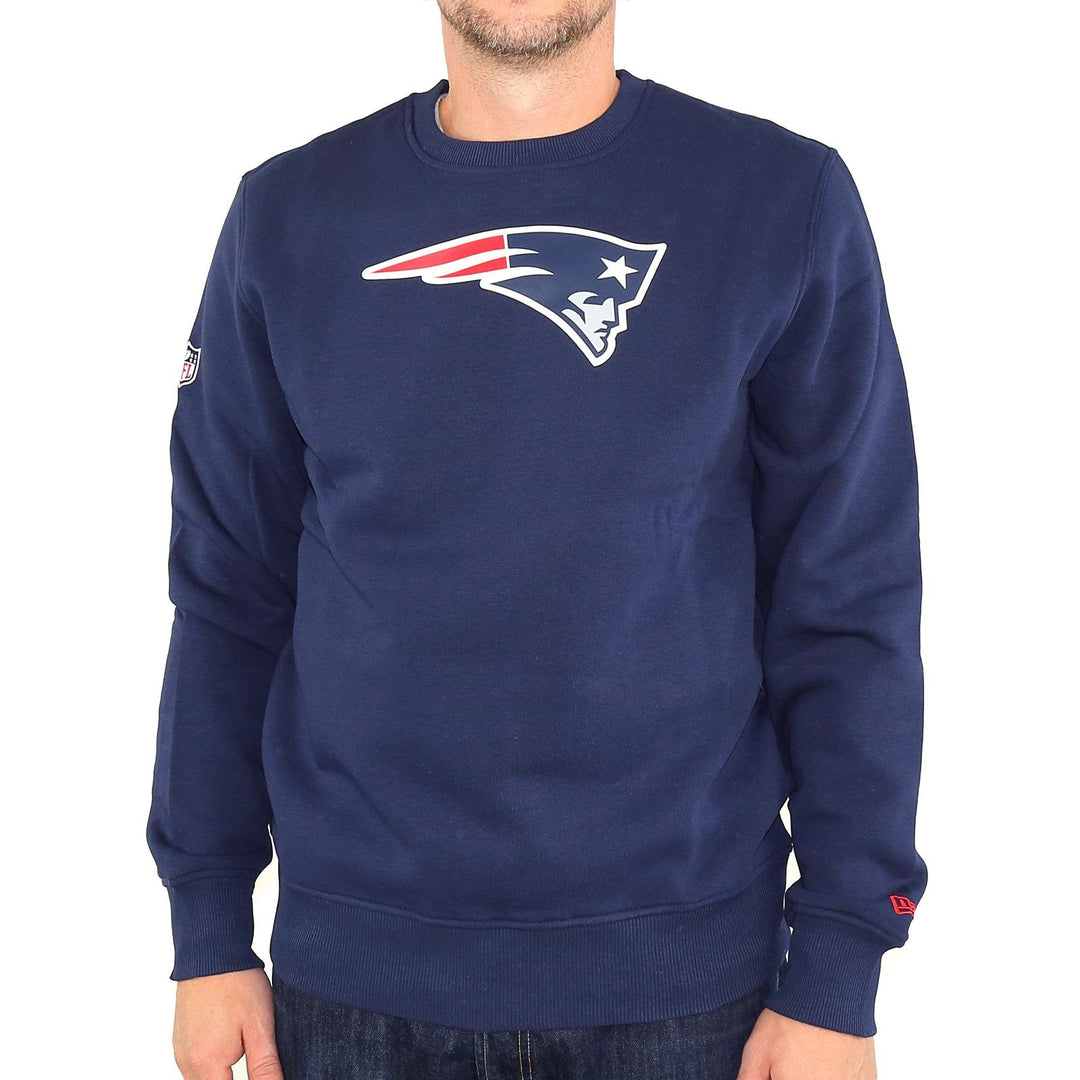 New Era Pullover Crew Neck NFL Team Logo New England Patriots S Navy, S Navy
