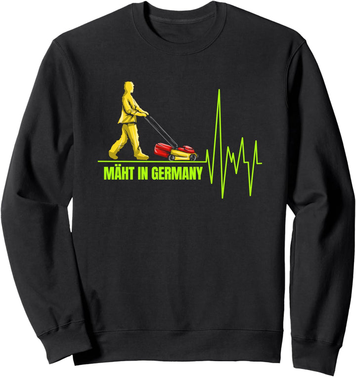 Mäht in Germany Rasenmähen Herzschlag Garten & Gartenarbeit Sweatshirt