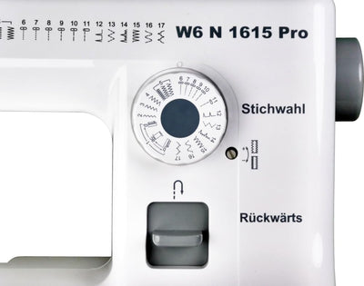 W6 Nähmaschine N 1615 Pro mit 17 Programmen | Freiarm | automatischer Einfädler | obenliegende Spule