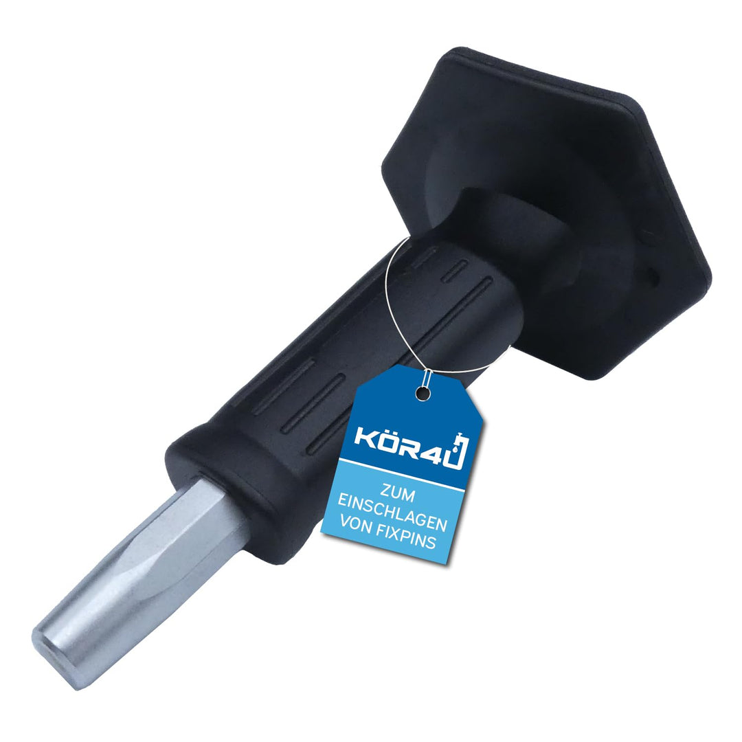 kör4u Setzeisen für Fixpins Betonnägel, 174 mm x 86 mm, Montagewerkzeug mit Schlagschutz zum Einschl