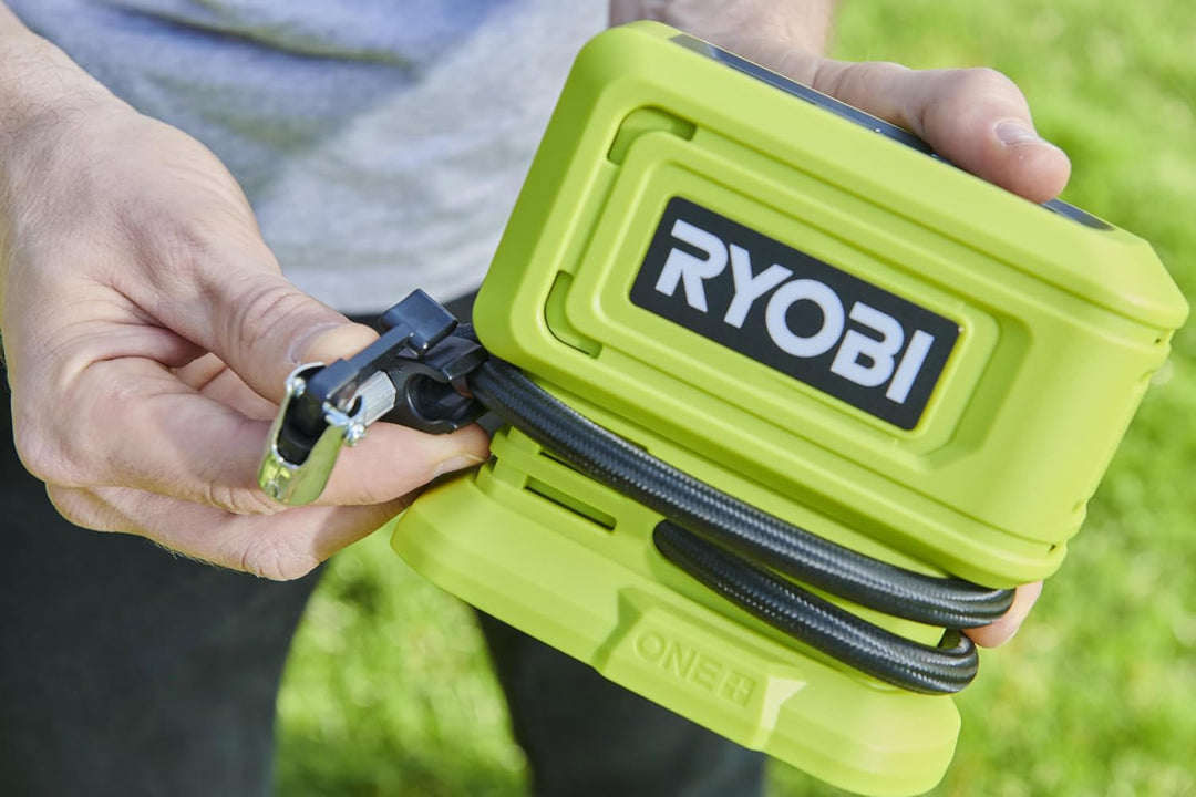RYOBI 18 V ONE+ Akku-Mini-Kompressor RPI18-0, 11 bar max. Druck, Digitalanzeige, ohne Akku und Ladeg