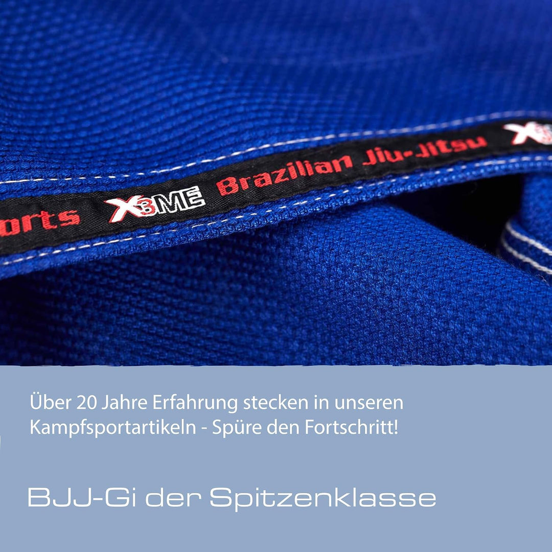 Ju-Sports BJJ Anzug EXTREME Blue 2.0 I Solider Brazilian Jujutsu Anzug aus hochreissfestem Stoff I B