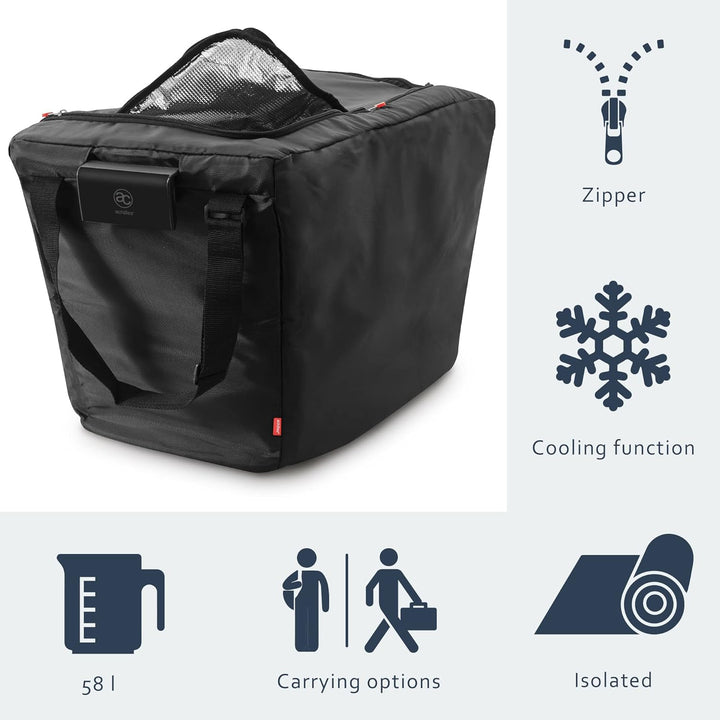 achilles, Isolierte Kühltasche zum Einhängen, Einkaufswagentasche faltbar, Thermotasche, Kühlbox, gr