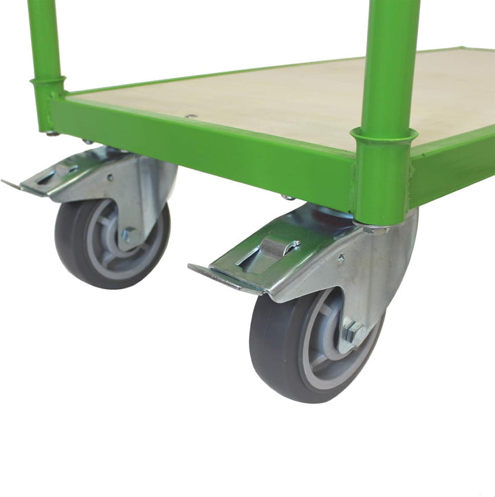 TRUTZHOLM Plattformwagen mit Feststellbremsen | 500 kg | 100 x 52 x 95 cm | Transportwagen Griff abn