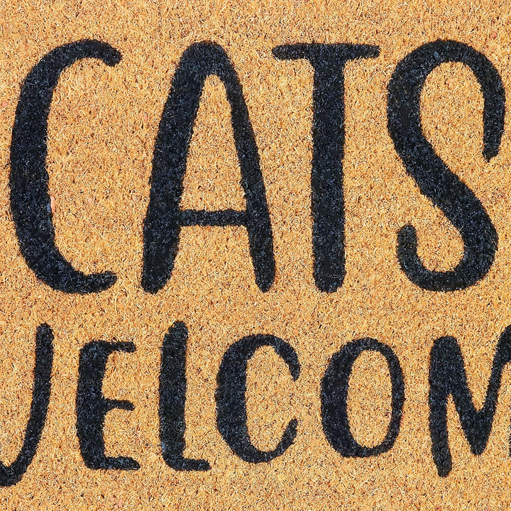 BRUBAKER Fussmatte für Aussen und Innen - Cats Welcome People Tolerated - 45 x 75 cm Katzen Schmutzf