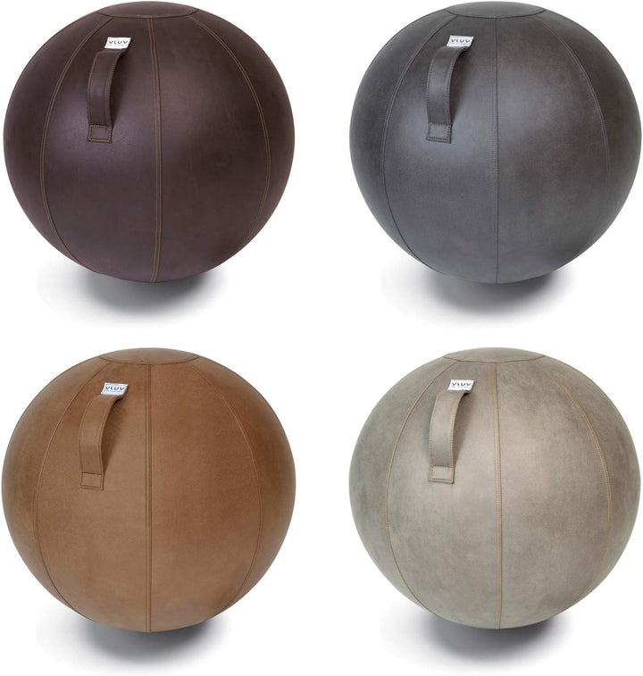 VLUV VEEL Sitzball, ergonomisches Sitzmöbel für Büro und Zuhause, Farbe: Elephant (dunkelgrau antik)