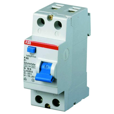 ABB S202 B10 AUTOMATISCHE 6KA 2P & FI-Schutzschalter 2-polig Typ A,"F202A" 25 A, 0,03 A Bundle mit S