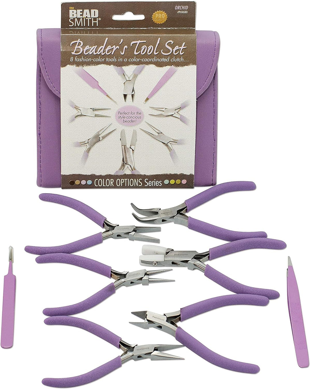 (Purple) - Fashion Colour Plier Set & , Clutch-orchid - PLFAS03 Violett, Violett