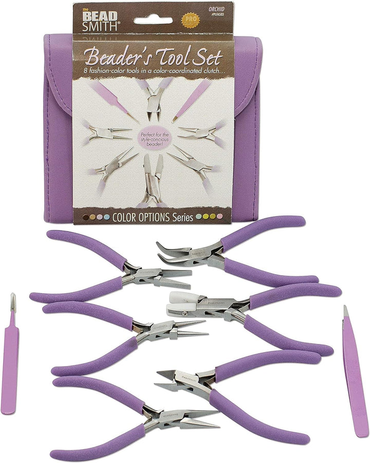 (Purple) - Fashion Colour Plier Set & , Clutch-orchid - PLFAS03 Violett, Violett