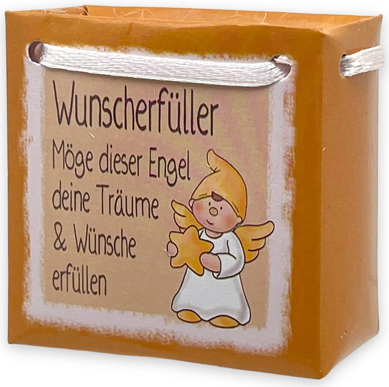 MIK funshopping Schutzengel in Tüte 2-Fach Sortiert, 24er Display, Glücksbringer (goldgelb), Goldgel