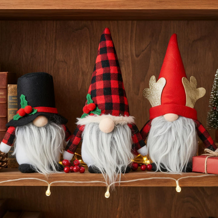 com-four® 12x Premium Weihnachts-Wichtel - Weihnachtsdeko - winterliche Zwergen-Figur - Dekoartikel