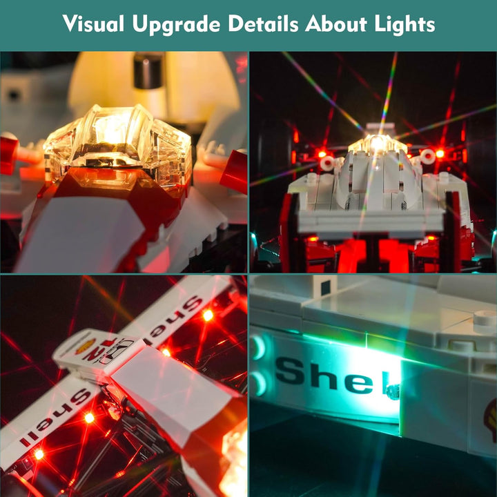 LocoLee Licht Kompatibel mit Lego McLaren MP4/4 & Ayrton Senna, Nur Lichter Set - Kein Modell, Licht