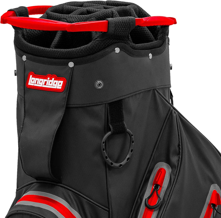 LONGRIDGE Unisex-Adult 2 Waterproof Stand C/Bags Wasserdicht Cart Einheitsgrösse schwarz/rot, Einhei