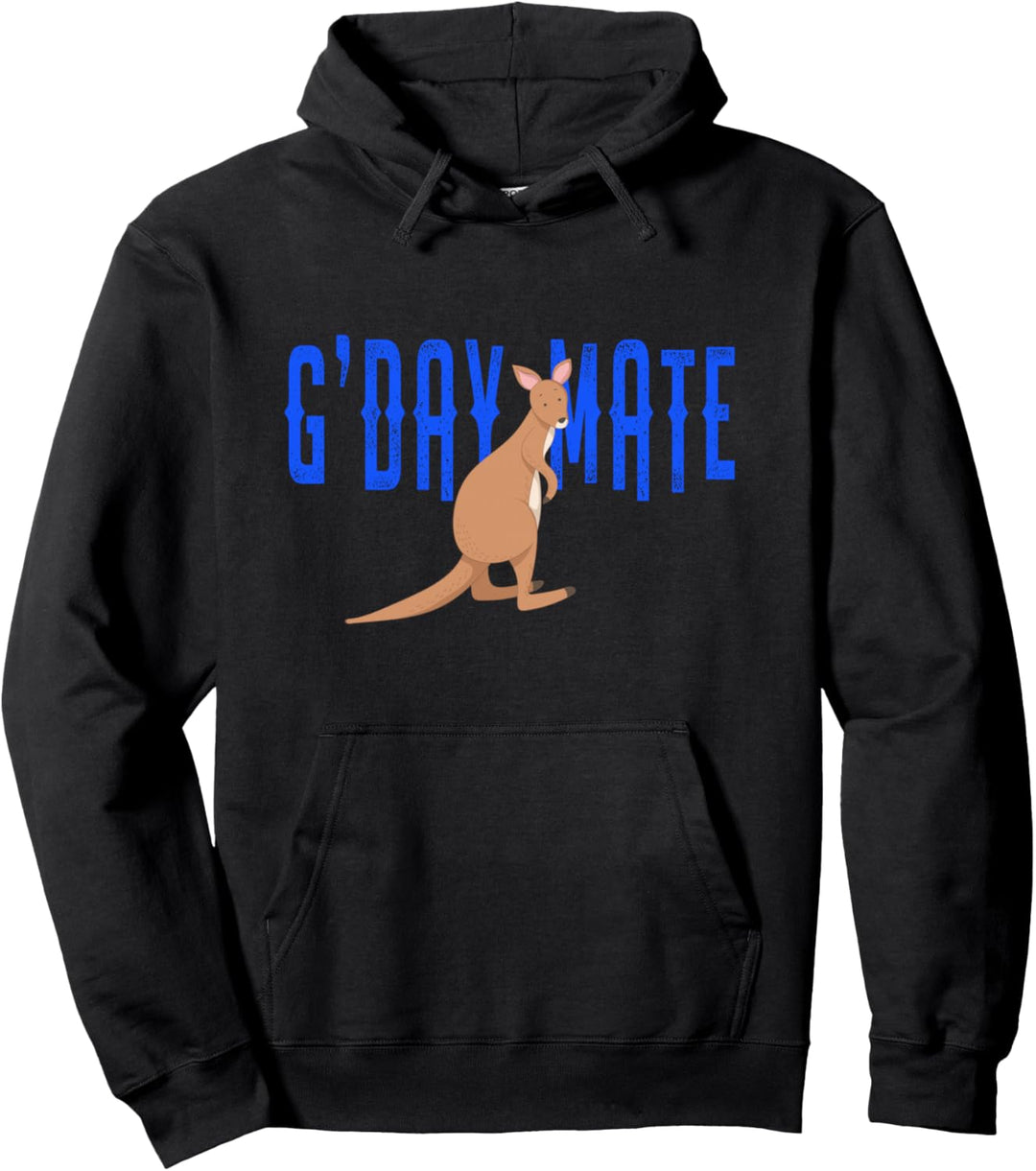 Gday Mate Australia with Kangaroo Pullover Hoodie