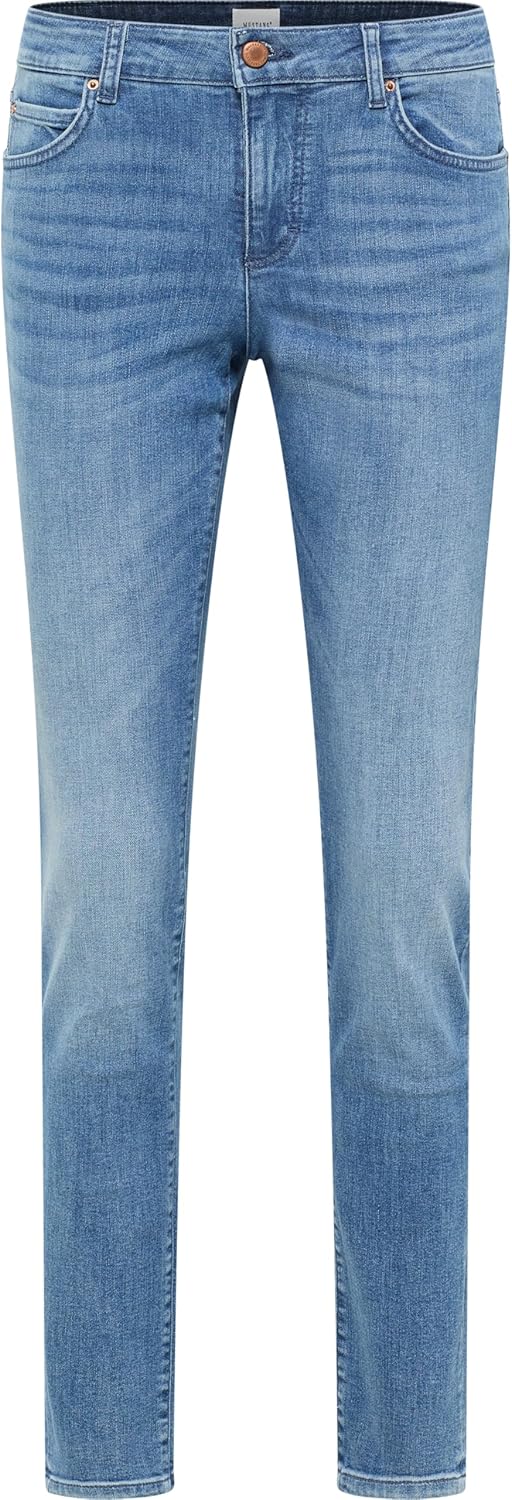 MUSTANG Damen Jeans Hose Crosby 26W / 30L Mittelblau 402, 26W / 30L Mittelblau 402