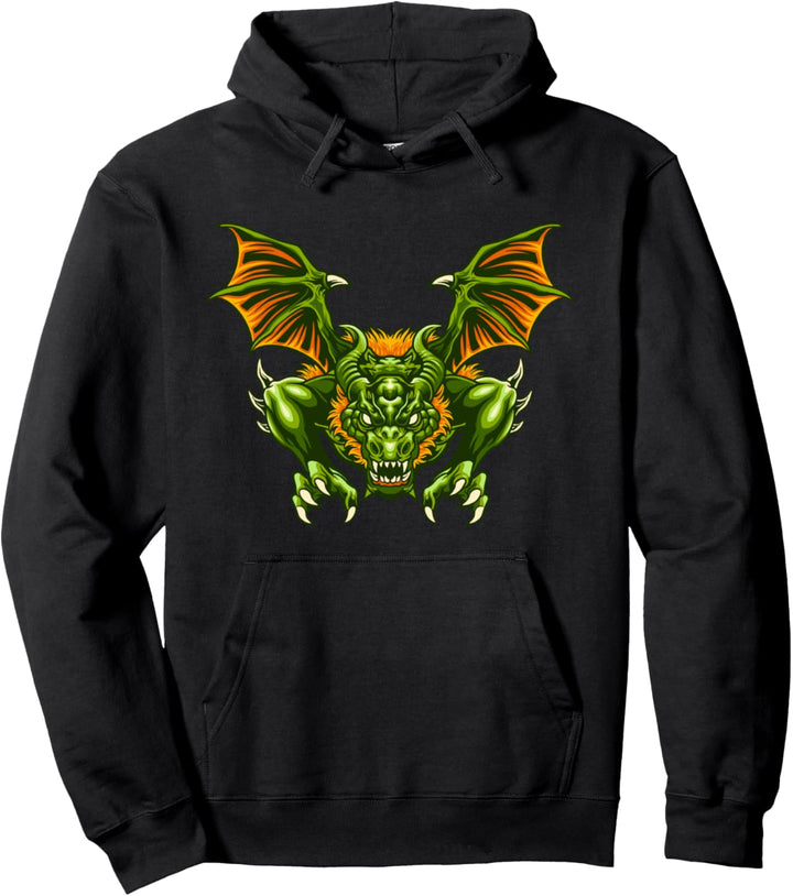 Green Aesthetic Dragon Graphic Herren Damen Kinder Pullover Hoodie