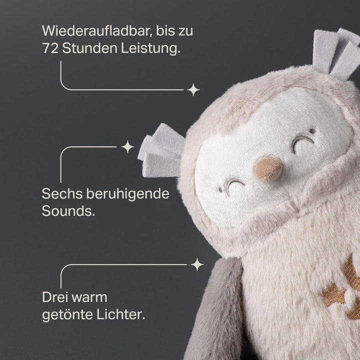 Tommee Tippee Deluxe Ton- und Licht-Einschlafhilfe für Babys und Kleinkinder mit CrySensor, OllieEul