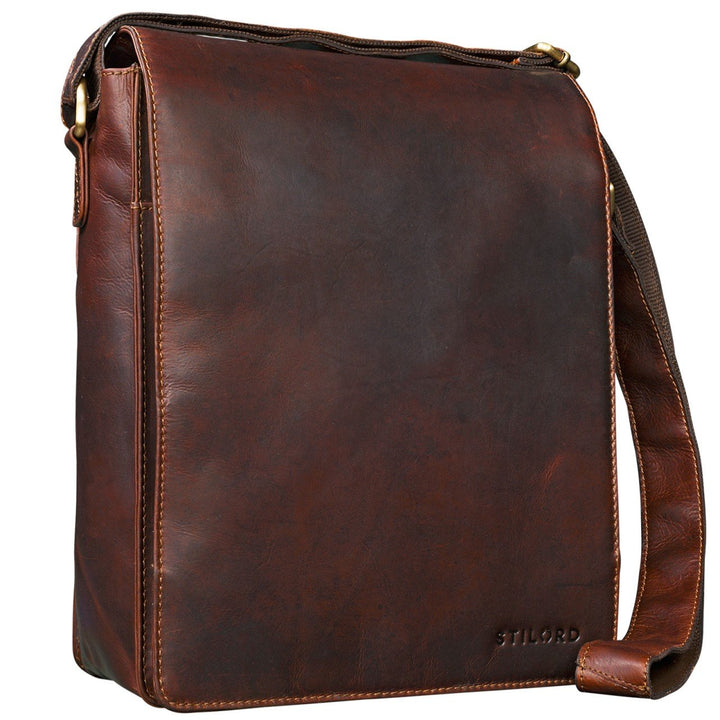 STILORD Lars Vintage Umhängetasche Leder Herren Hochformat für 13,3 Zoll Tablet MacBooks und iPad Sc