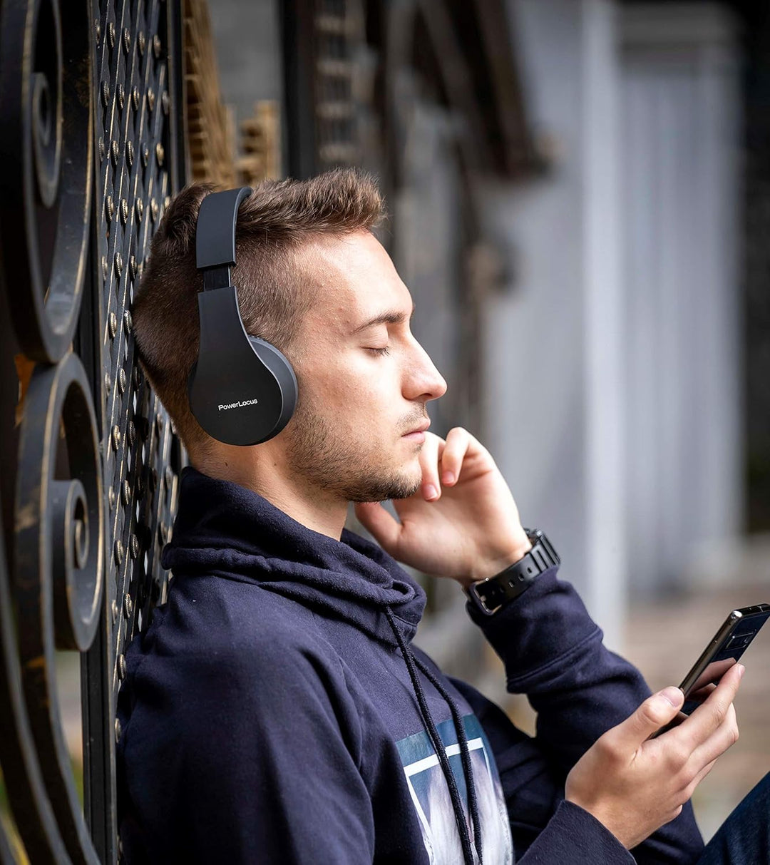 PowerLocus P1 Bluetooth Kopfhörer Kabellos, Wireless 5.0 Bluetooth Kopfhörer Over-Ear, Over Ear Kopf