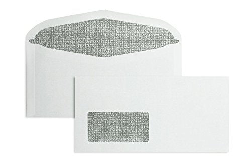 Kuvertierhüllen DIN C6/5, 114 x 229 mm, mit Fenster, 1000 Stück, Weiss | Nassklebung, Geschwungene K