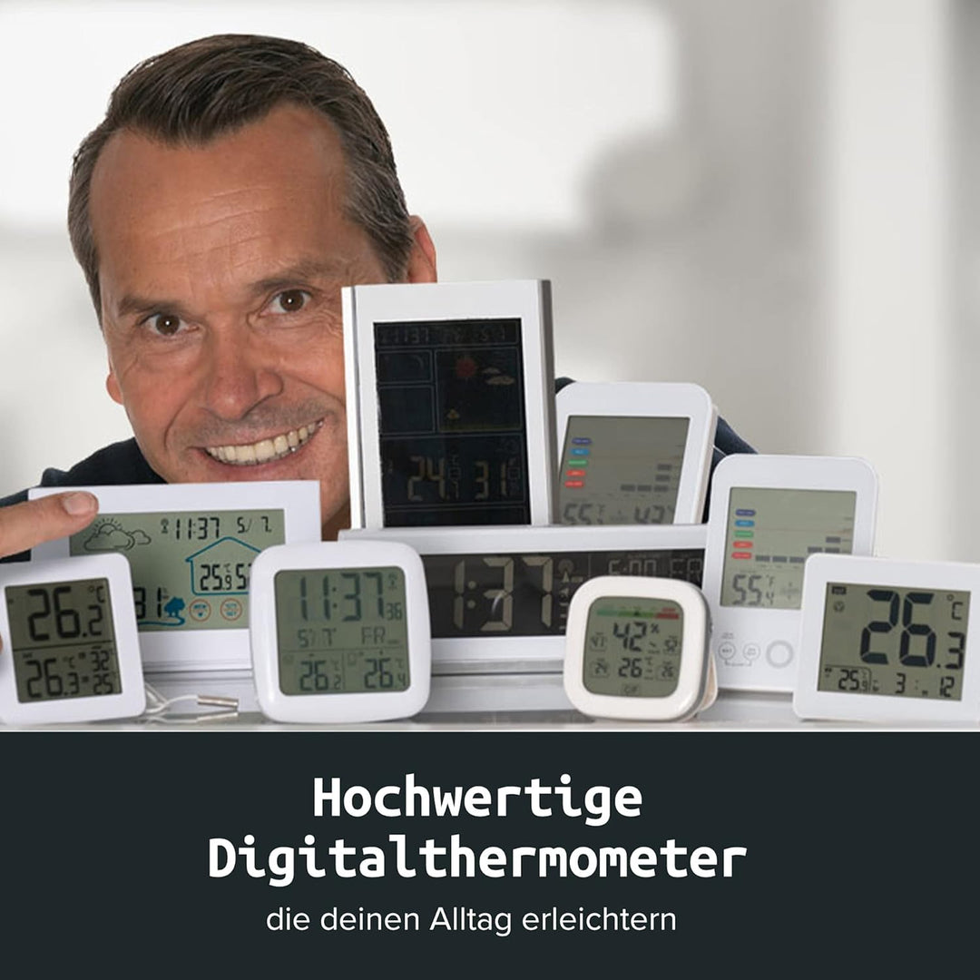Fackelmann 16403 Digitale und digitale Innen-/Aussenwetterstation, Temperaturmonitor, Radiowecker, U