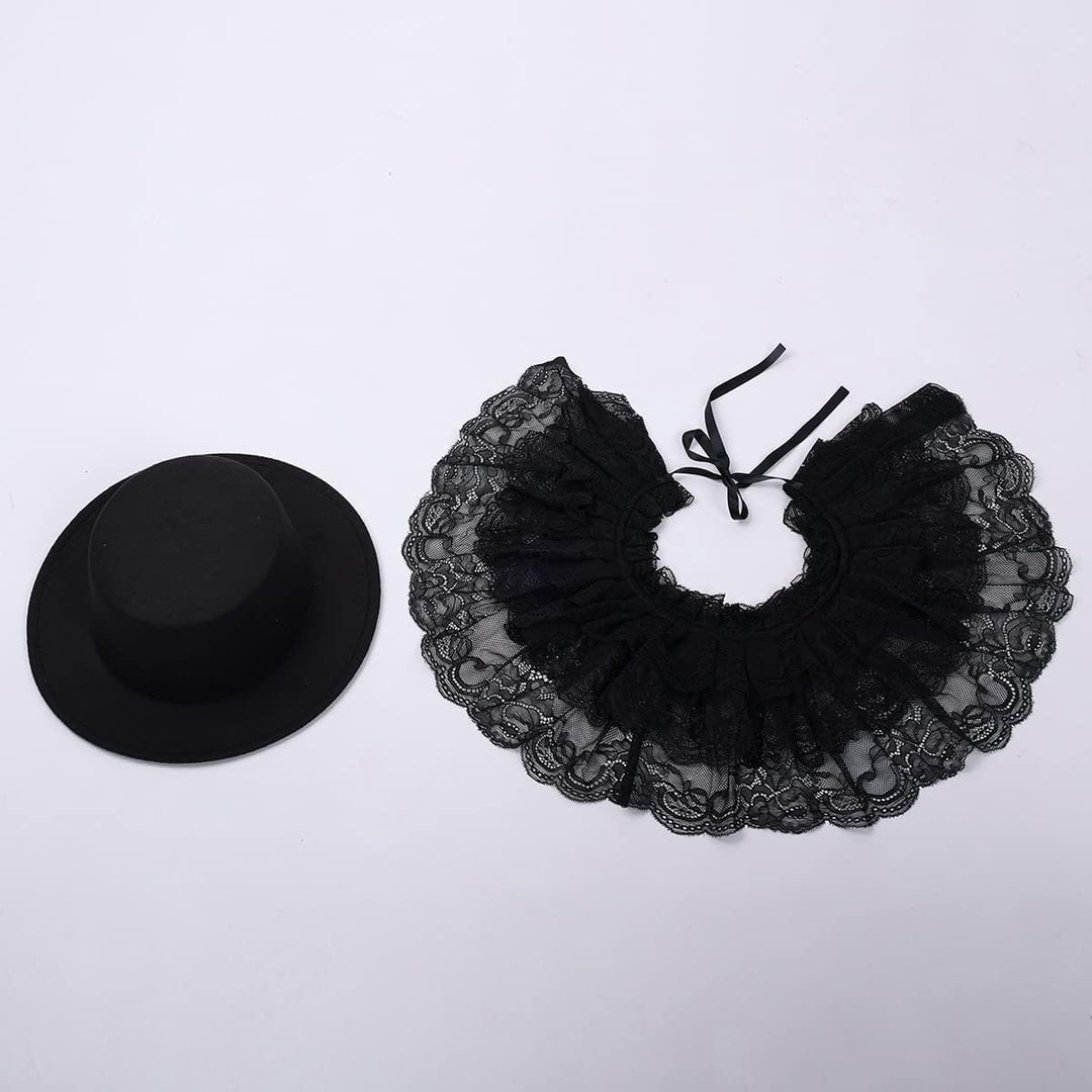 COSDREAMER Viktorianischer Hut für Damen, Gothic-Stil (Schwarz 1), Schwarz 1