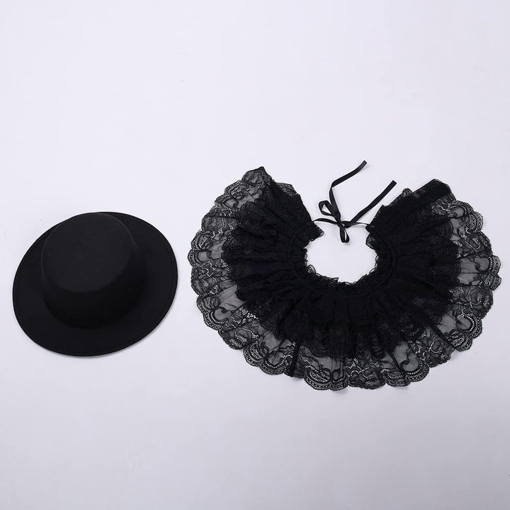 COSDREAMER Viktorianischer Hut für Damen, Gothic-Stil (Schwarz 1), Schwarz 1