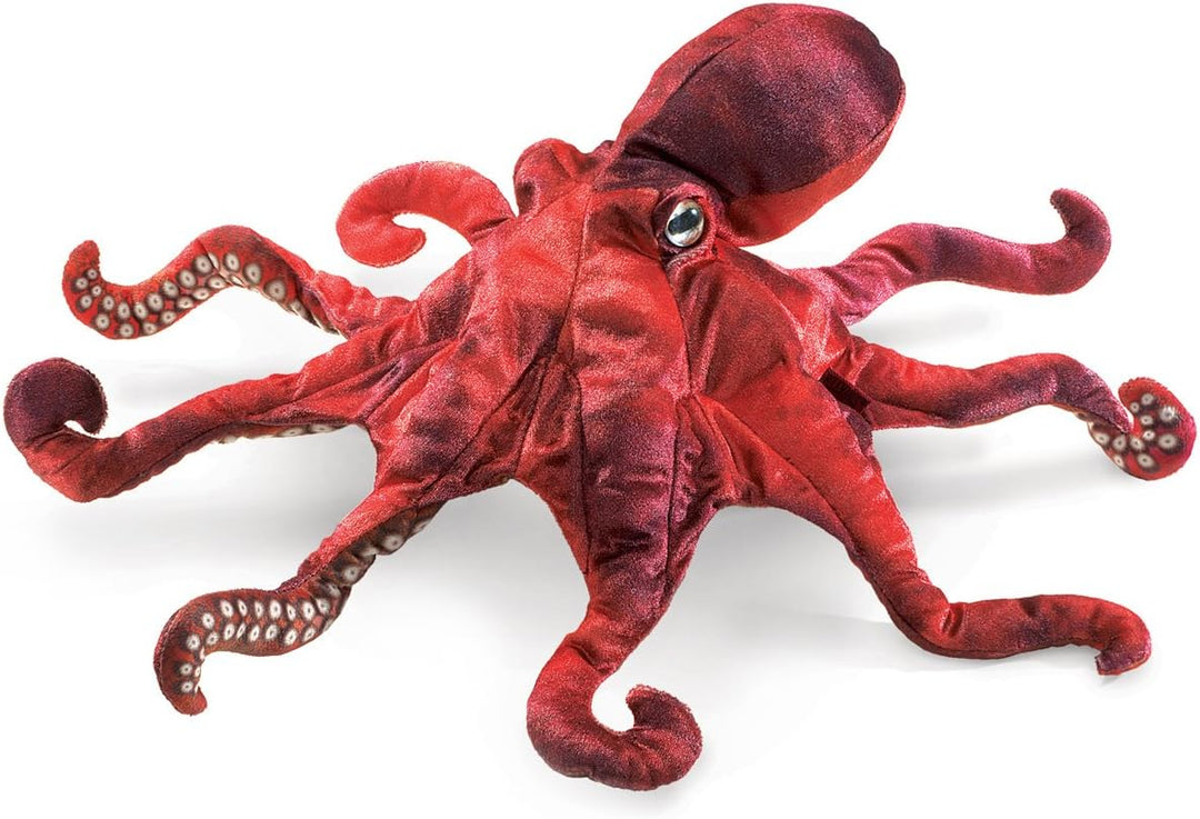 Folkmanis Octopus Hand Puppet (Red), 2974