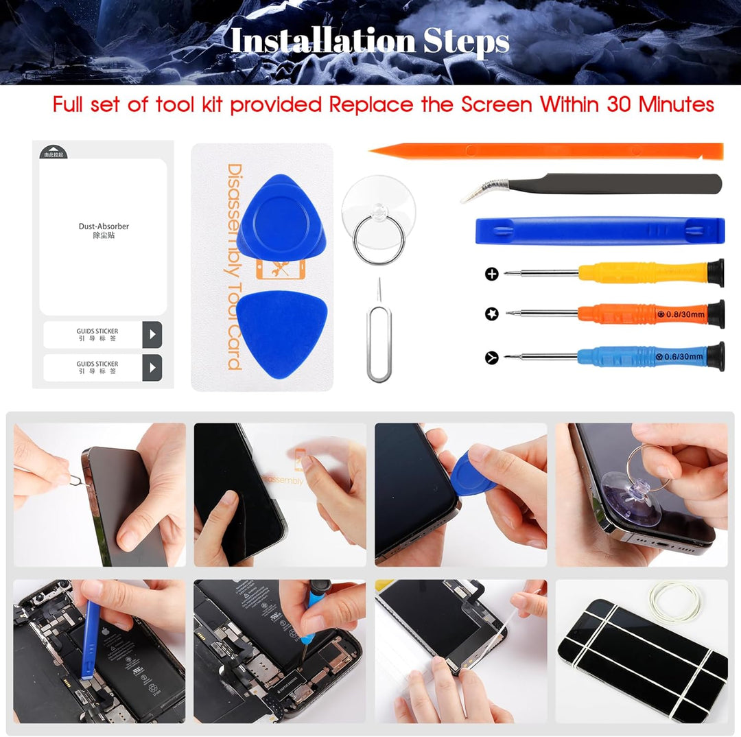 SRJTEK Ersatz für iPhone 12 Mini Bildschirm Ersatz A2399 LCD Display A2176 LCD Bildschirm Ersatz A23