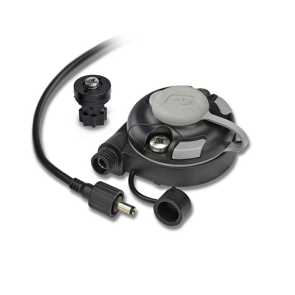 Railblaza E-Serie 12 V 3 Amp DC Einlass Star Port mit Abstandshalter und Adapter – Schwarz