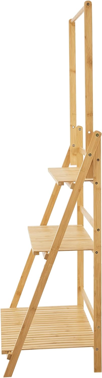 [en.casa] Pflanzenleiter Brändö 3-Ebenen 144 x 70 x 39,5 cm Blumenleiter Blumenständer Blumenregal B