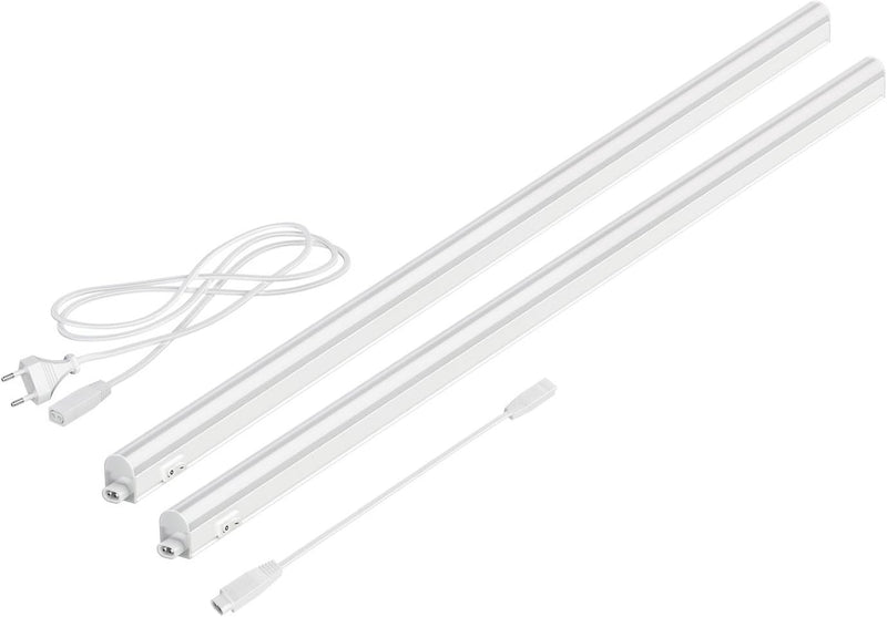 Parlat LED Unterbau-Leuchten Rigel, je 87,3cm, 40cm Kabel, je 1118lm, weiss, 2er Set 2er Set 87,3cm